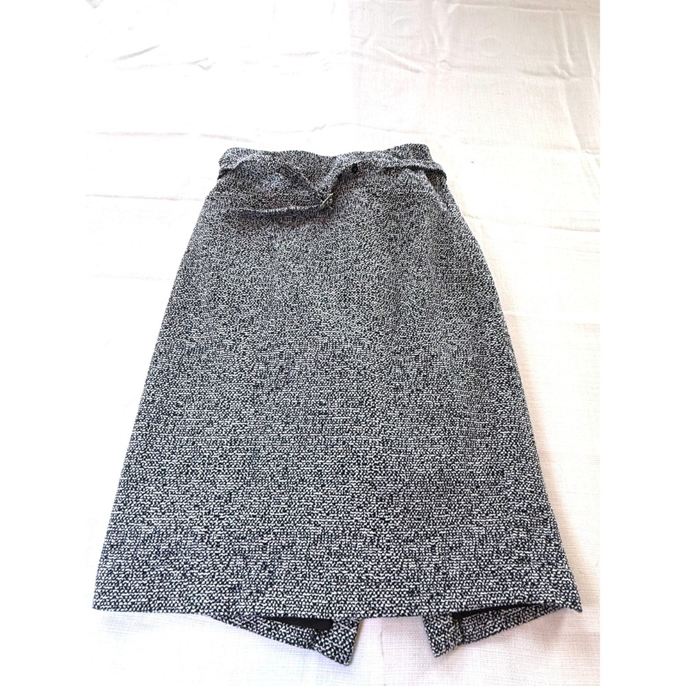 Express Black White Textured Skort Size M High Waisted Office Y2K Chic‎